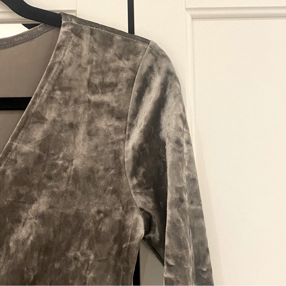 FOREVER21 VELVET SILVER DRESS - Picture 9 of 10